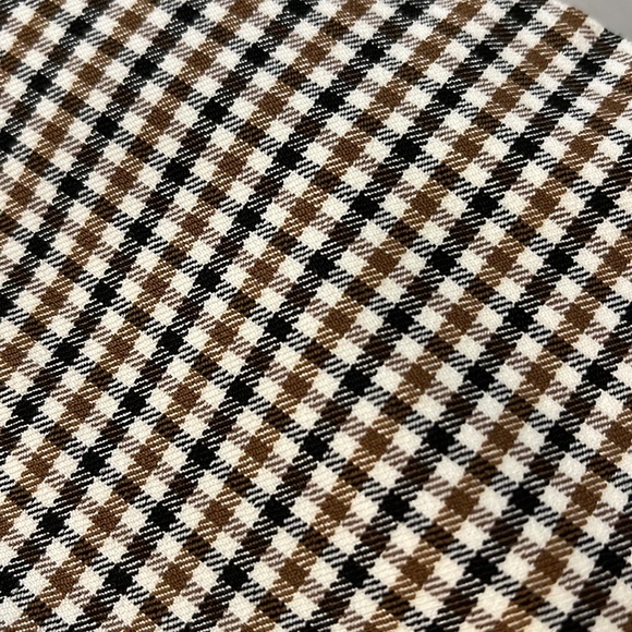 Zara Plaid Pants Brown Tan Size Large Skinny High Waist - Picture 5 of 6